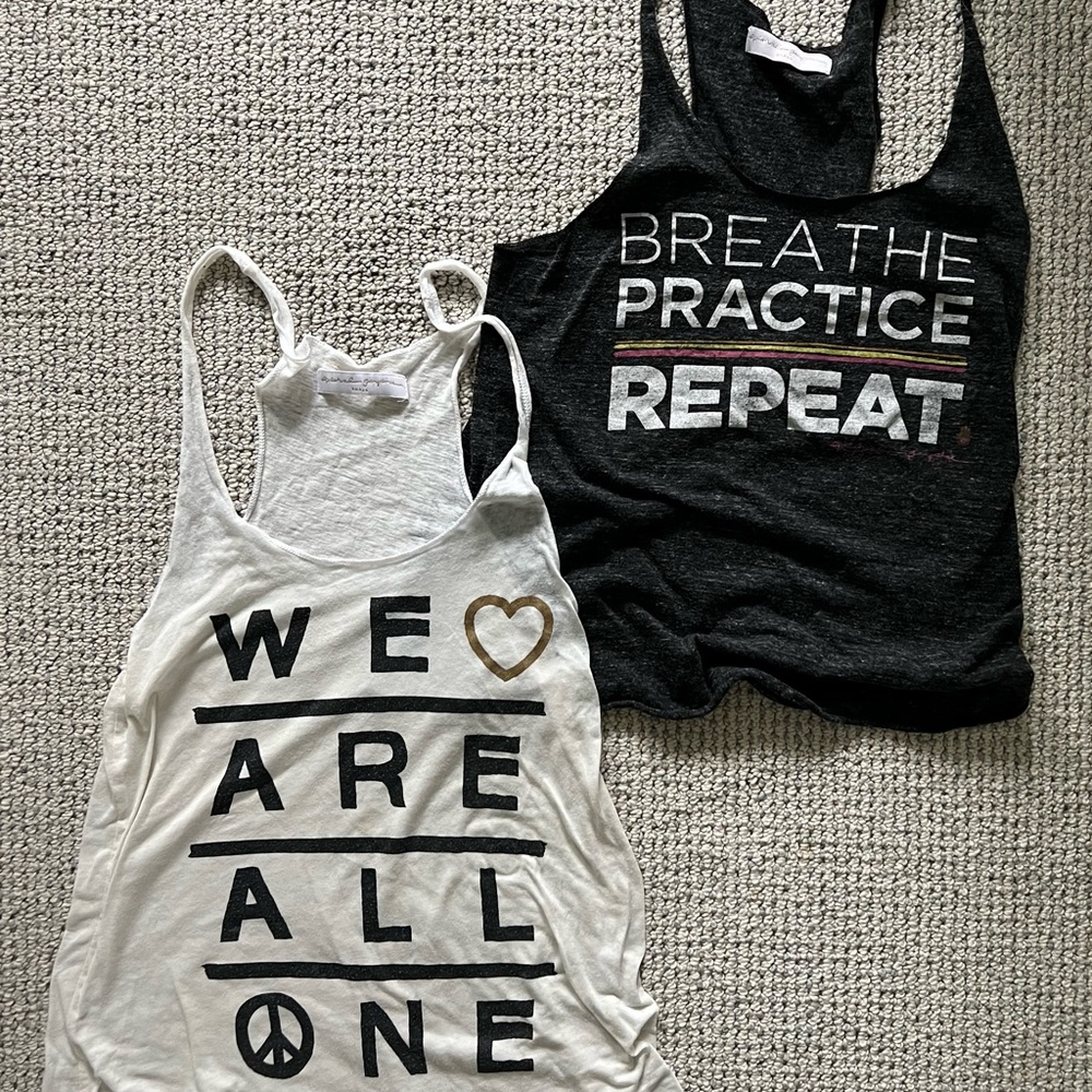 2 spiritual gangster tanks pre-loved great condition!